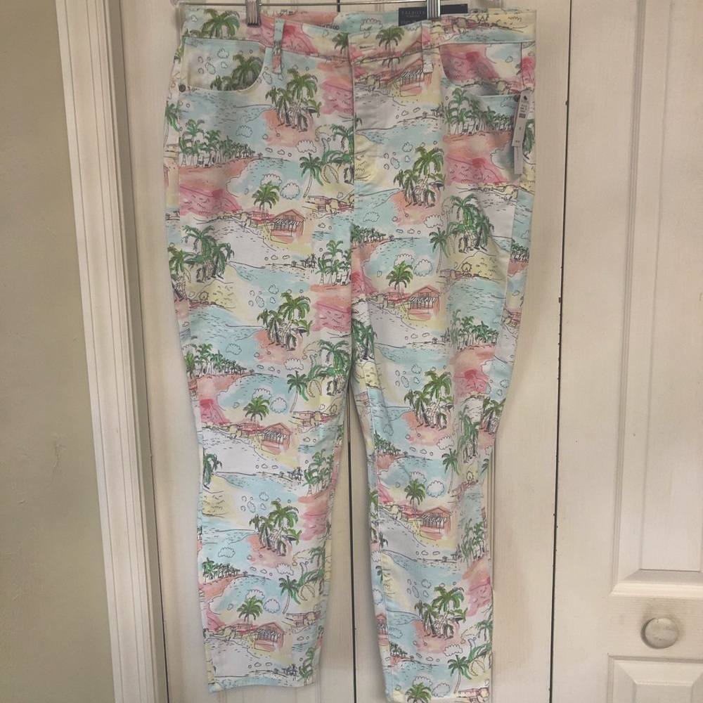 Beach Print Talbots Jeggings NWT